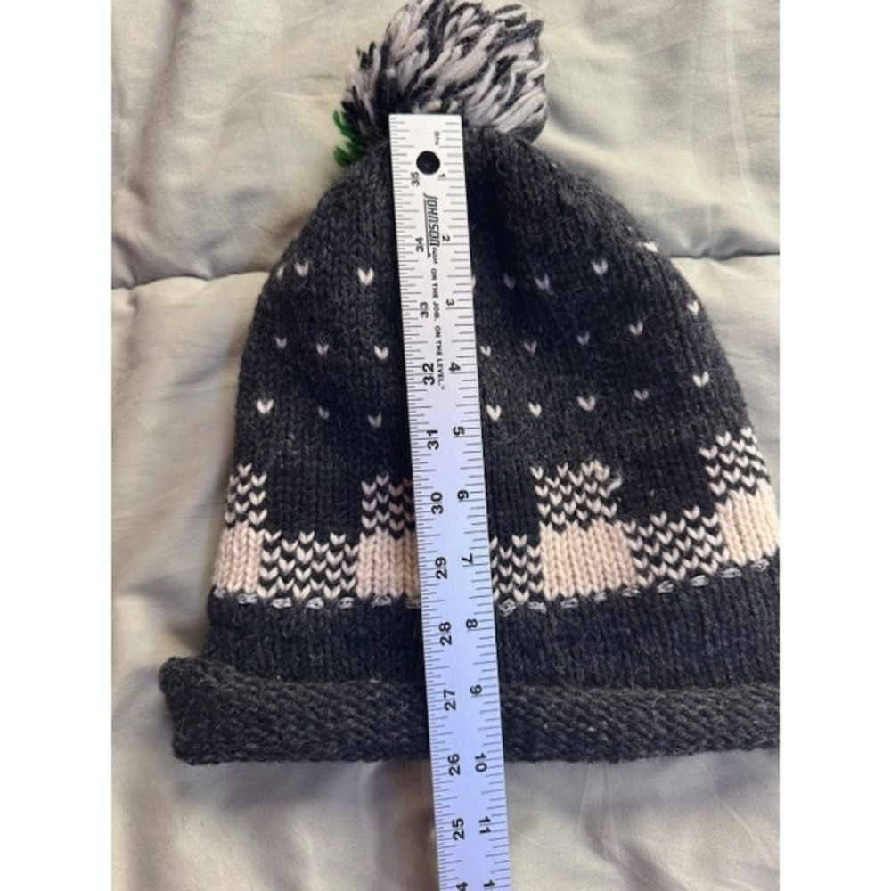Kyber Outerwear Wool Nepal Winter Hat Grey Green Checkered - Picture 9 of 9